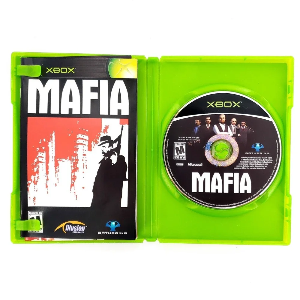 Mafia (Microsoft Xbox, 2004) Complete w/ Manual Poster & Reg Card Tested & Works
